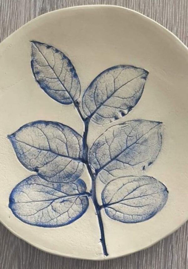 Ceramic Botanical plate "Hand Built Pottery" - Starting 21st July - Image 11