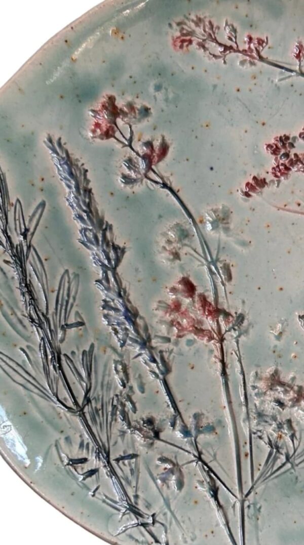 Ceramic Botanical plate "Hand Built Pottery" - Starting 21st July - Image 13