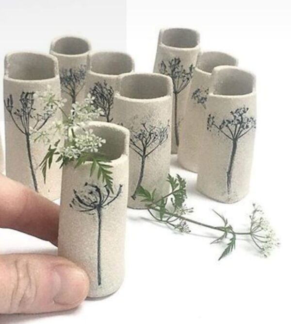 Ceramic Botanical Vase "Hand Built Pottery" - Starting 7th July - Image 3