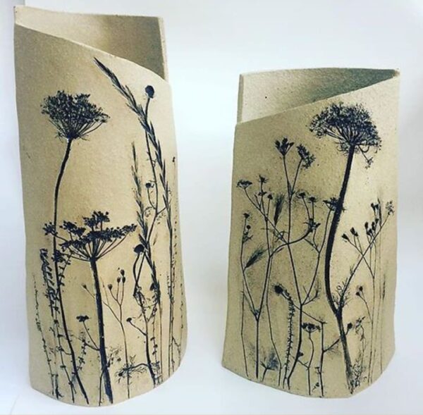 Ceramic Botanical Vase "Hand Built Pottery" - Starting 7th July
